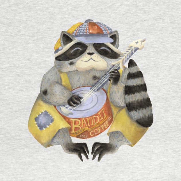 tin banjo raccoon by annyamarttinen